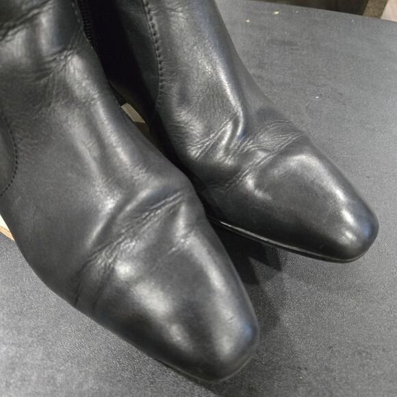 🐢 Aquatalia Fiamma Black Leather Bootie Chelsea Boot size 11 Made in Italy - Picture 9 of 16